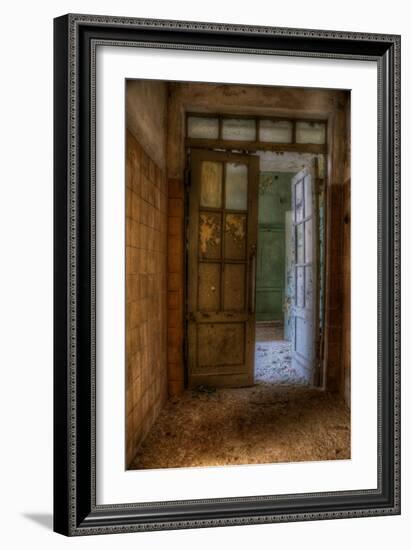 Derelict Interior Hallway-Nathan Wright-Framed Photographic Print