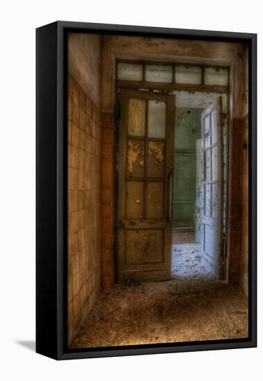 Derelict Interior Hallway-Nathan Wright-Framed Premier Image Canvas