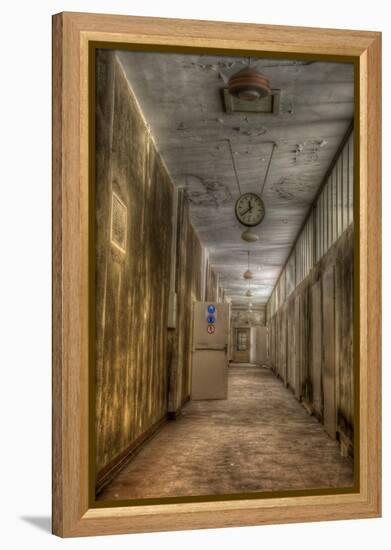 Derelict Interior with Clock-Nathan Wright-Framed Premier Image Canvas
