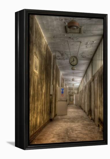 Derelict Interior with Clock-Nathan Wright-Framed Premier Image Canvas