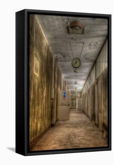 Derelict Interior with Clock-Nathan Wright-Framed Premier Image Canvas