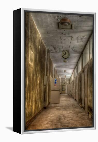 Derelict Interior with Clock-Nathan Wright-Framed Premier Image Canvas