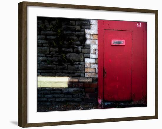 Derelict Red Door-Clive Nolan-Framed Photographic Print