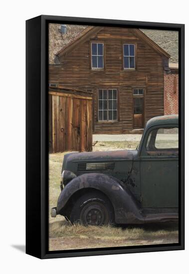 Derelict Vintage Truck and Old Buildings, Bodie Ghost Town, California-David Wall-Framed Premier Image Canvas