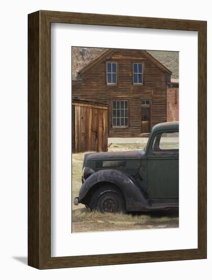 Derelict Vintage Truck and Old Buildings, Bodie Ghost Town, California-David Wall-Framed Photographic Print