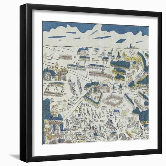 Déroulement de la bataille de Mont Saint Jean-null-Framed Giclee Print