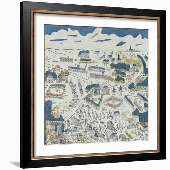 Déroulement de la bataille de Mont Saint Jean-null-Framed Giclee Print