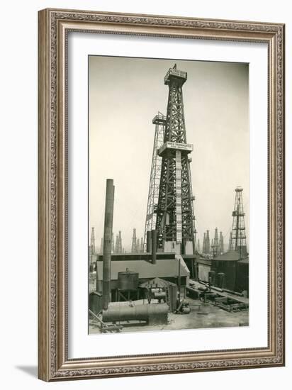 Derrick and Oil Field-null-Framed Art Print