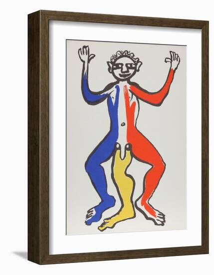 Derrier le Miroir (Acrobat (Blue, Yellow, Red))-Alexander Calder-Framed Collectable Print