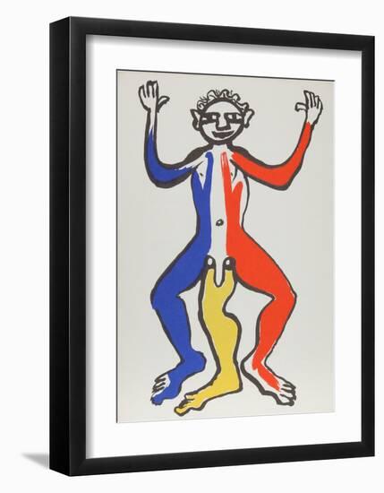 Derrier le Miroir (Acrobat (Blue, Yellow, Red))-Alexander Calder-Framed Collectable Print