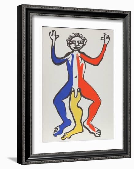 Derrier le Miroir (Acrobat (Blue, Yellow, Red))-Alexander Calder-Framed Collectable Print