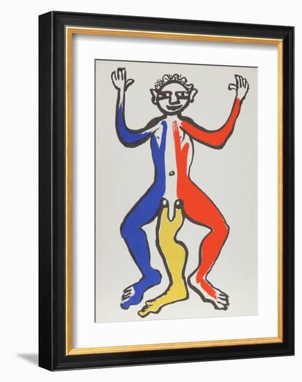 Derrier le Miroir (Acrobat (Blue, Yellow, Red))-Alexander Calder-Framed Collectable Print