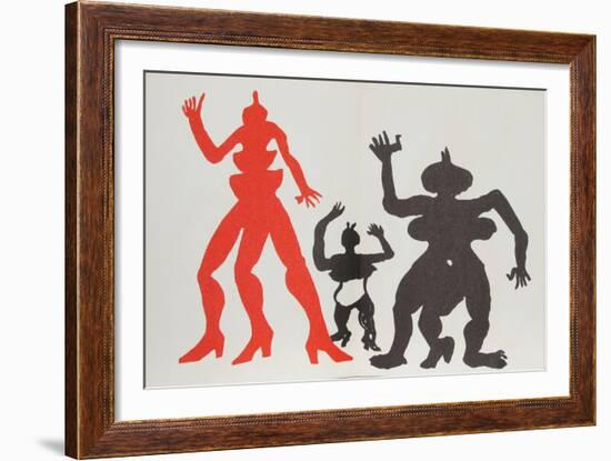 Derrier le Miroir (Three Acrobats)-Alexander Calder-Framed Collectable Print