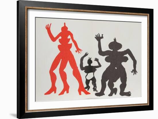 Derrier le Miroir (Three Acrobats)-Alexander Calder-Framed Collectable Print
