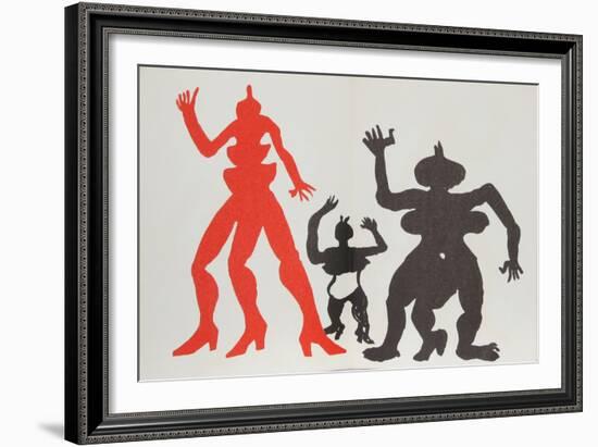 Derrier le Miroir (Three Acrobats)-Alexander Calder-Framed Collectable Print