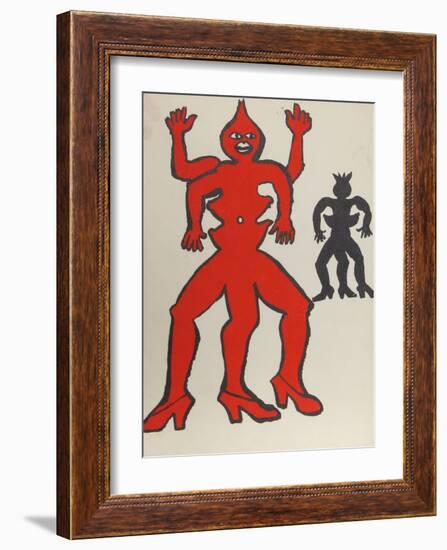 Derrier le Miroir (Two Acrobats)-Alexander Calder-Framed Collectable Print