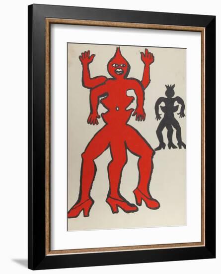 Derrier le Miroir (Two Acrobats)-Alexander Calder-Framed Collectable Print