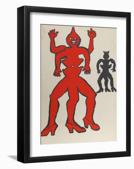 Derrier le Miroir (Two Acrobats)-Alexander Calder-Framed Collectable Print