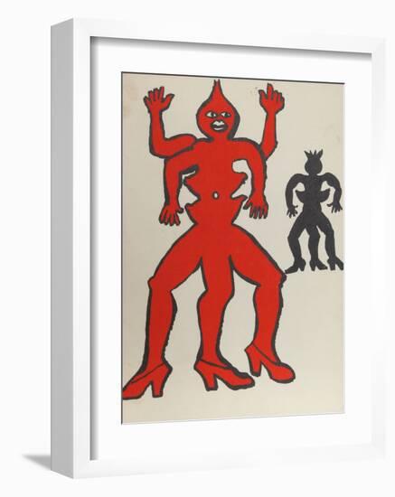 Derrier le Miroir (Two Acrobats)-Alexander Calder-Framed Collectable Print