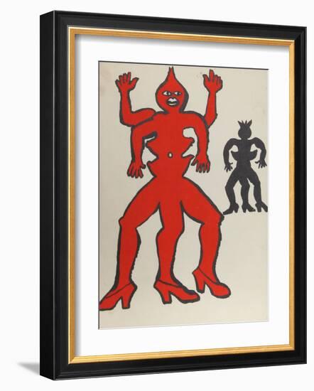 Derrier le Miroir (Two Acrobats)-Alexander Calder-Framed Collectable Print