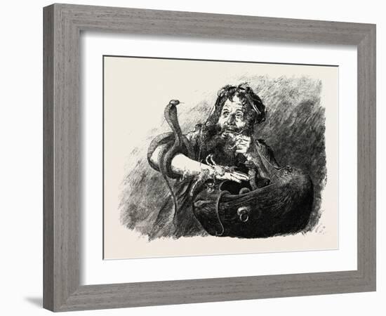 Dervish Eating Scorpions. Egypt, 1879-null-Framed Giclee Print