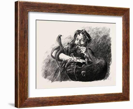 Dervish Eating Scorpions. Egypt, 1879-null-Framed Giclee Print