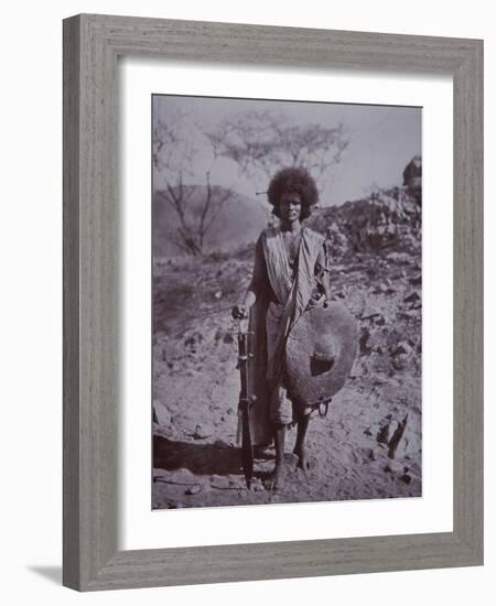 Dervish Hademdowah Warrior, Sudan, 1890 (B/W Photo)-English Photographer-Framed Giclee Print