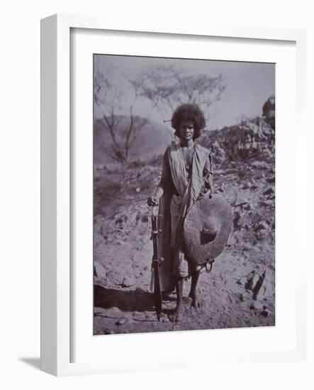 Dervish Hademdowah Warrior, Sudan, 1890 (B/W Photo)-English Photographer-Framed Giclee Print