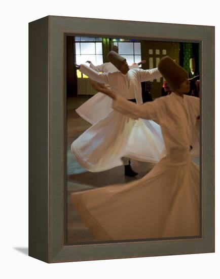 Dervish Mystic Dance at the Sirkeci Station, Istanbul, Turkey, Eurasia-Olivieri Oliviero-Framed Premier Image Canvas