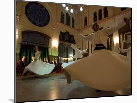 Dervish Mystic Dance at the Sirkeci Station, Istanbul, Turkey Minor, Eurasia-Olivieri Oliviero-Mounted Photographic Print