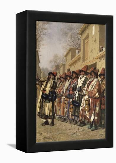 Dervishes' Chorus Begging Alms in Tashkent, 1870-Vasili Vasilyevich Vereshchagin-Framed Premier Image Canvas