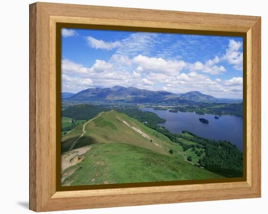 Derwent Water and Lonscale Fell from Cat Bells, Lake District National Park, Cumbria, England-Neale Clarke-Framed Premier Image Canvas