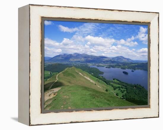 Derwent Water and Lonscale Fell from Cat Bells, Lake District National Park, Cumbria, England-Neale Clarke-Framed Premier Image Canvas