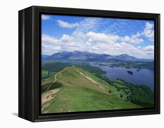 Derwent Water and Lonscale Fell from Cat Bells, Lake District National Park, Cumbria, England-Neale Clarke-Framed Premier Image Canvas