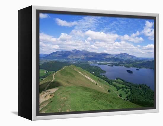 Derwent Water and Lonscale Fell from Cat Bells, Lake District National Park, Cumbria, England-Neale Clarke-Framed Premier Image Canvas