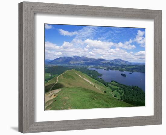 Derwent Water and Lonscale Fell from Cat Bells, Lake District National Park, Cumbria, England-Neale Clarke-Framed Photographic Print