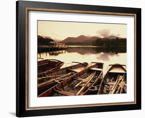 Derwentwater and Derwent Isle, Keswick, Lake District National Park, Cumbria, England, UK-Lee Frost-Framed Photographic Print