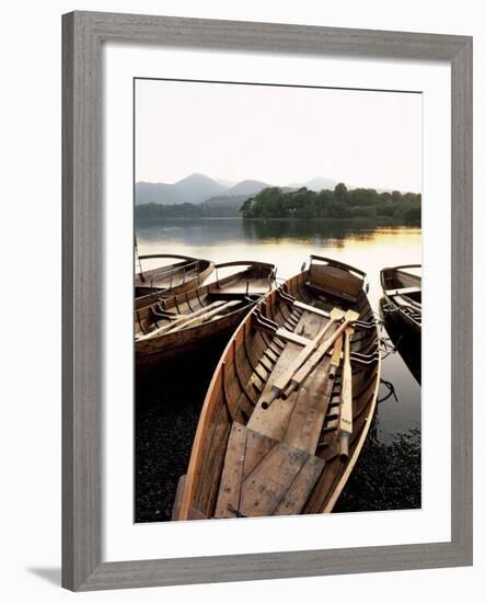 Derwentwater at Dusk, Keswick, Lake District, Cumbria, England, United Kingdom, Europe-Lee Frost-Framed Photographic Print