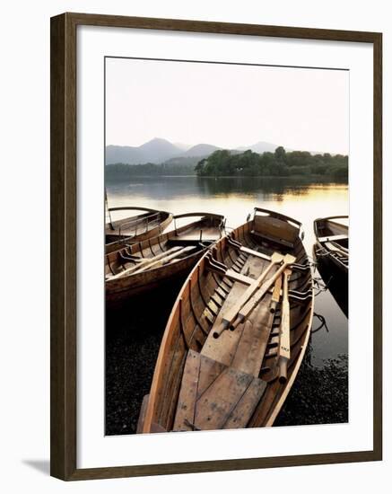 Derwentwater at Dusk, Keswick, Lake District, Cumbria, England, United Kingdom, Europe-Lee Frost-Framed Photographic Print