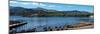 Derwentwater, rowing boat beach, Grisedale Pike range, Keswick-James Emmerson-Mounted Photographic Print