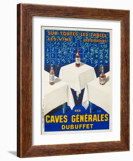 Des Caves Generales Dubuffet French Wine and Spirits Poster-null-Framed Giclee Print