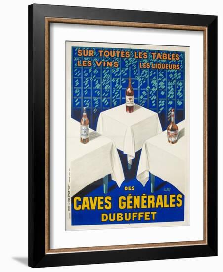 Des Caves Generales Dubuffet French Wine and Spirits Poster-null-Framed Giclee Print