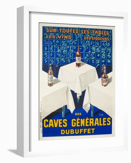 Des Caves Generales Dubuffet French Wine and Spirits Poster-null-Framed Giclee Print