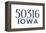 Des Moines, Iowa - 50316 Zip Code (Blue)-Lantern Press-Framed Stretched Canvas