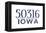 Des Moines, Iowa - 50316 Zip Code (Blue)-Lantern Press-Framed Stretched Canvas