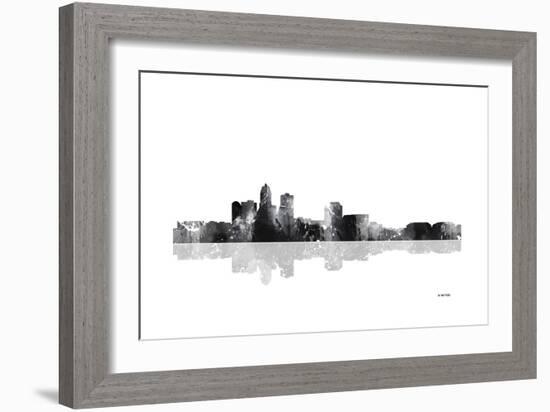 Des Moines Iowa Skyline BG 1-Marlene Watson-Framed Giclee Print