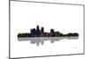 Des Moines Iowa Skyline BW 1-Marlene Watson-Mounted Giclee Print