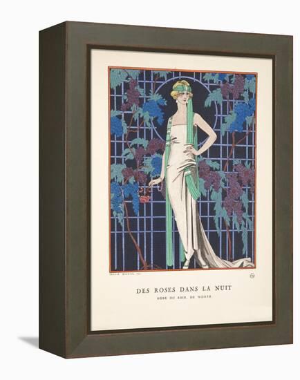 Des Roses Dans La Nuit, from a Collection of Fashion Plates, 1921 (Pochoir Print)-Georges Barbier-Framed Premier Image Canvas