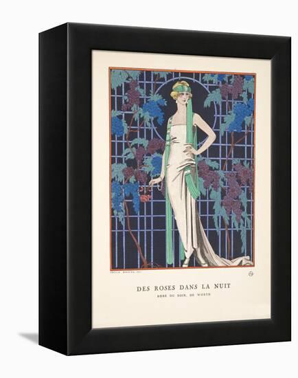 Des Roses Dans La Nuit, from a Collection of Fashion Plates, 1921 (Pochoir Print)-Georges Barbier-Framed Premier Image Canvas