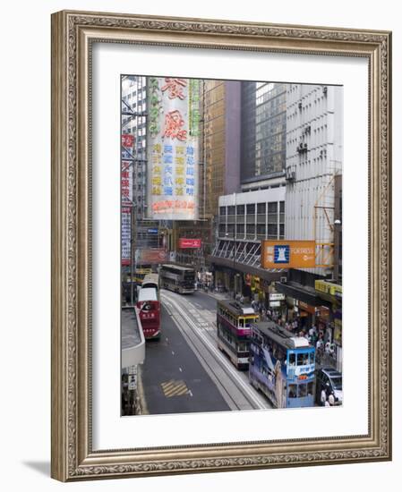 Des Voeux Road, Central District, Hong Kong, China-Sergio Pitamitz-Framed Photographic Print